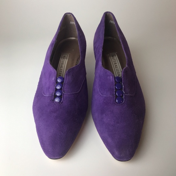 Vintage | Purple Suede Heels - Picture 1 of 4